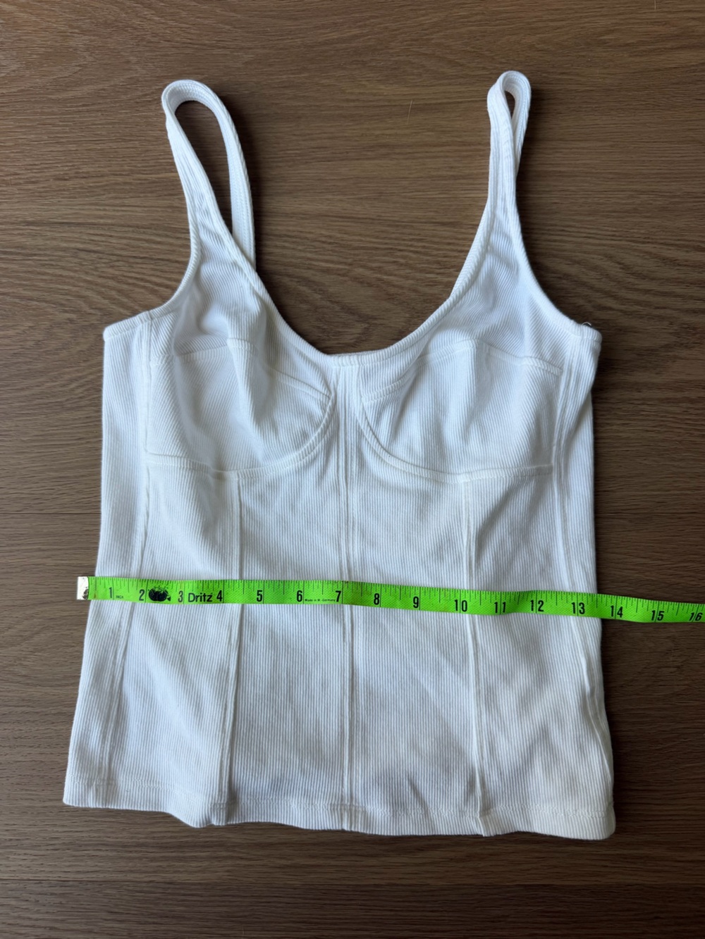 Universal Thread White Ribbed Bustier Tank Top - Picture 2 of 5